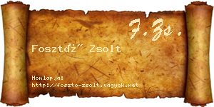 Fosztó Zsolt névjegykártya